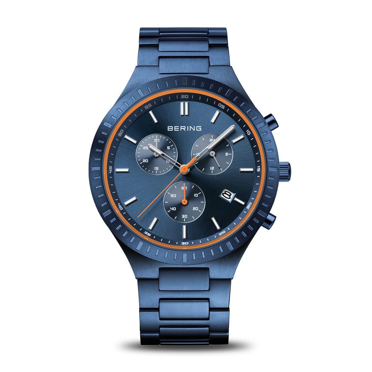 Bering Blue Titanium Gents Chrono Watch 11743-797