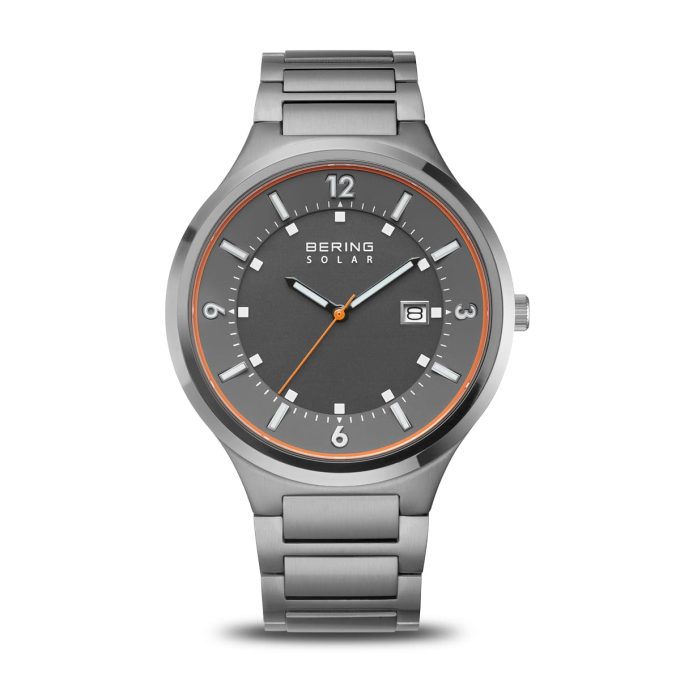 Bering Solar Grey Steel Gents Watch 14442-777