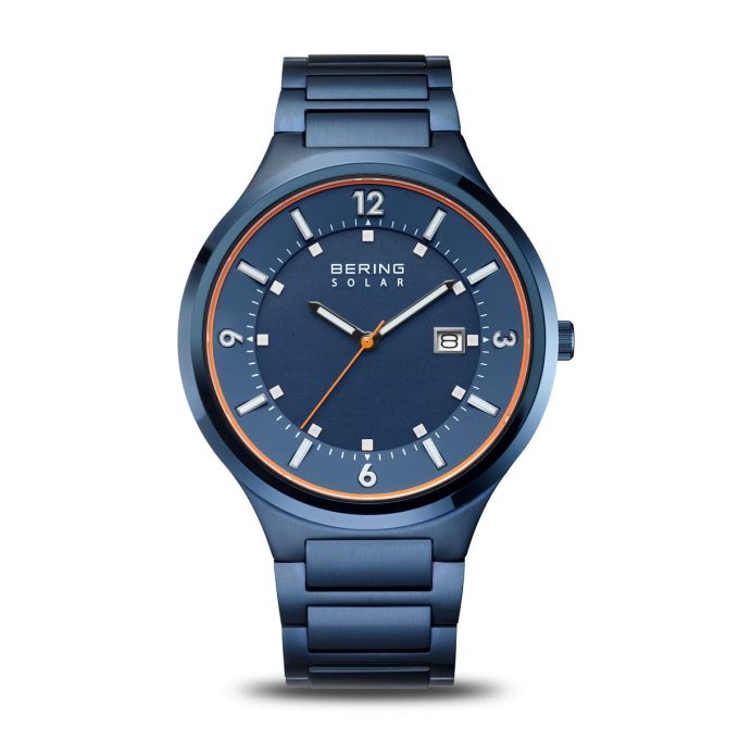 Bering Solar Blue Steel Gents Watch 14442-797