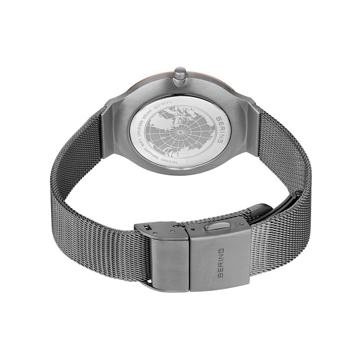 Bering Grey / Rose Slim Steel Watch 18434-369