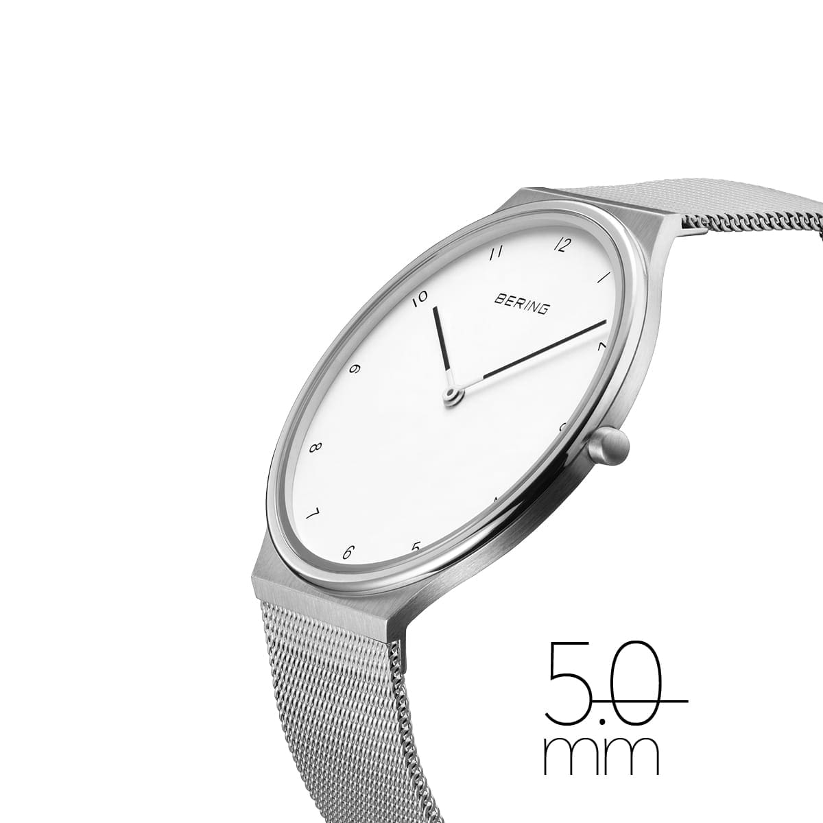 Bering Minimal White Dial Steel Watch 18440-004