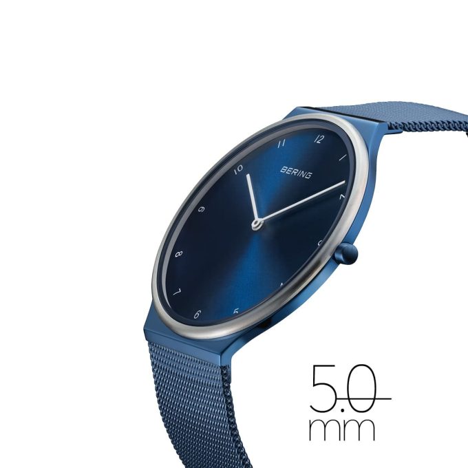 Bering Minimal Blue Steel Watch 18440-397