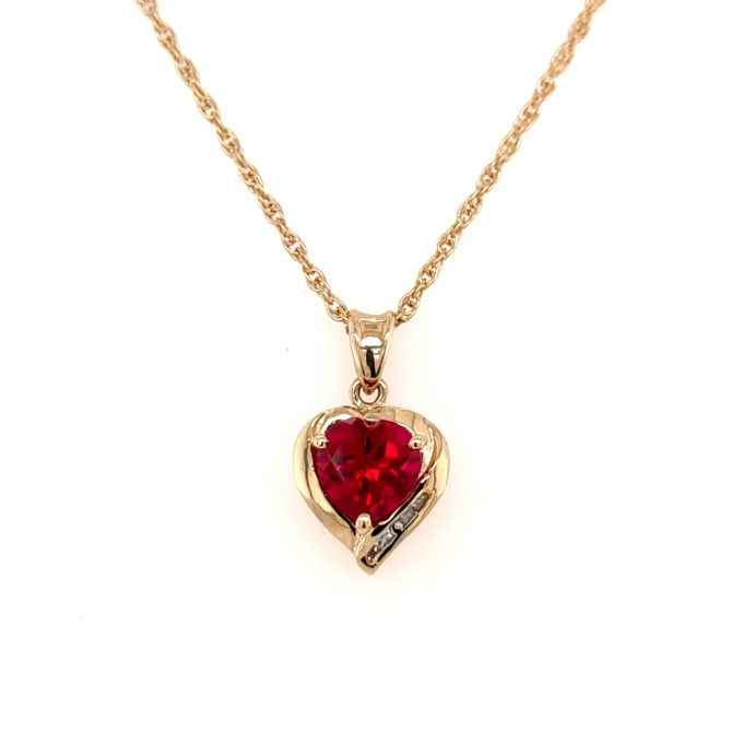 Ladies Gold Kimberly Ruby Necklace