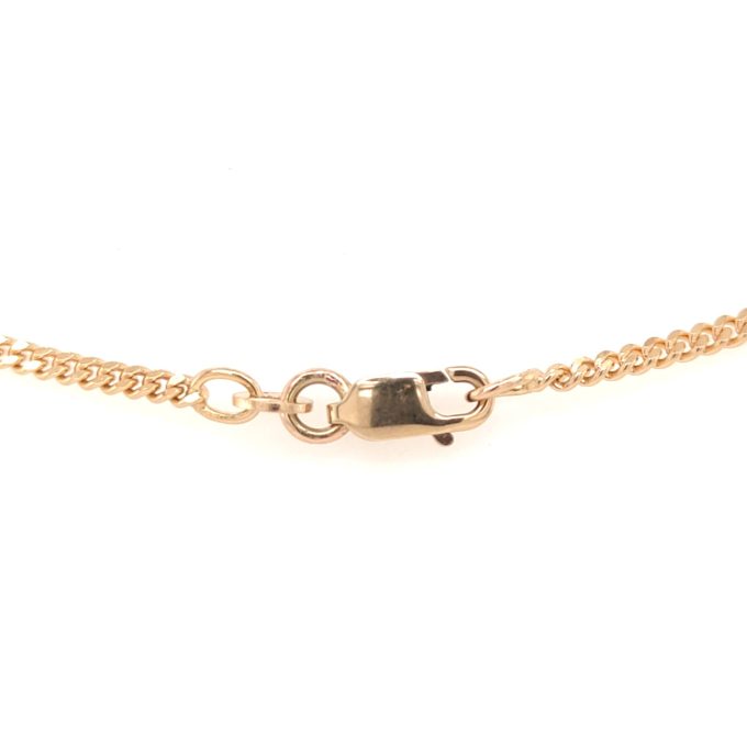 9ct Gold Flat Curb Link Chain - 16 Inch