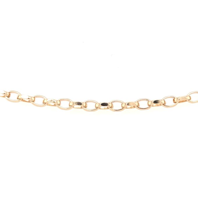 Vintage 9ct Faceted Belcher Link Chain - 18 Inch
