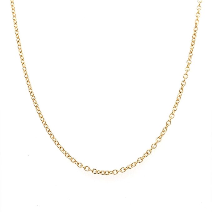 18ct Yellow Gold Trace Link Chain - 18 Inch