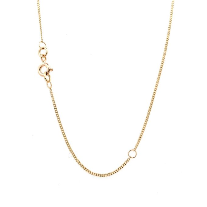 9ct Yellow Gold Flat Curb Link Chain - 20"