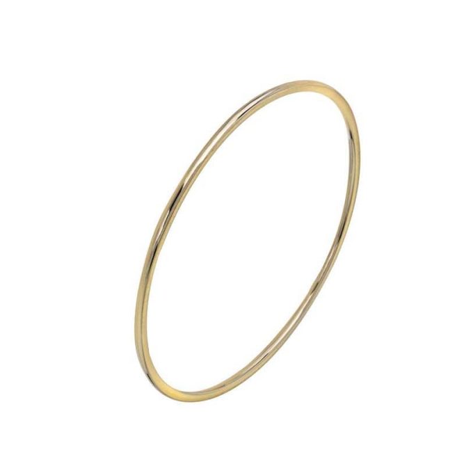 9 Carat Gold Round Wire Bangle 2.5mm