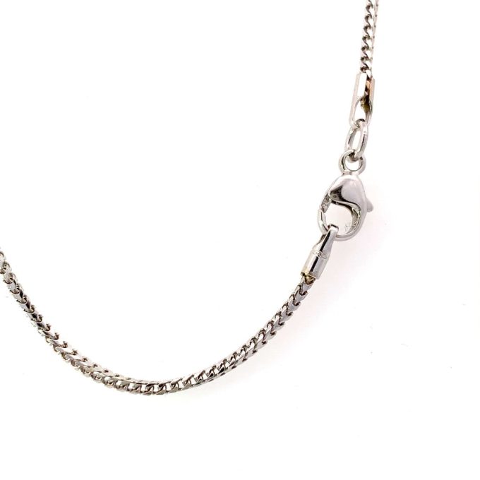 White Gold Diamond Drop Pendant Necklace