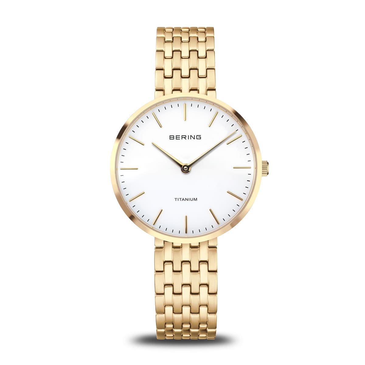 Bering Ladies Gold Titanium Watch 19334-334