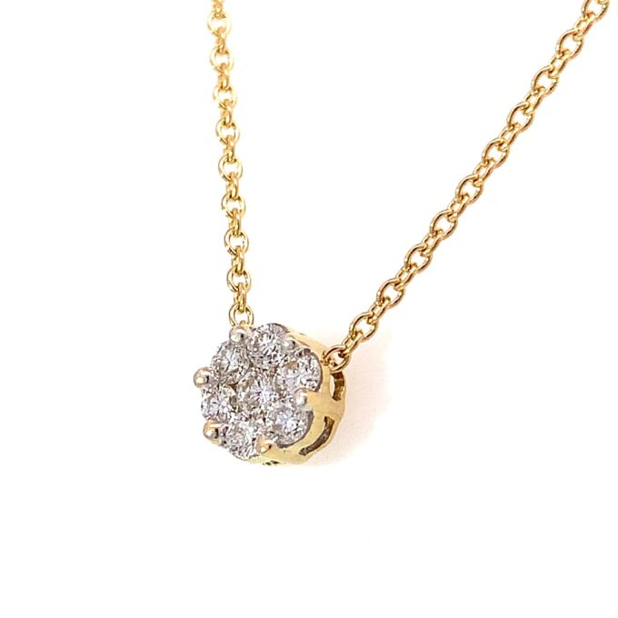 Ladies Diamond Slider Pendant Necklace