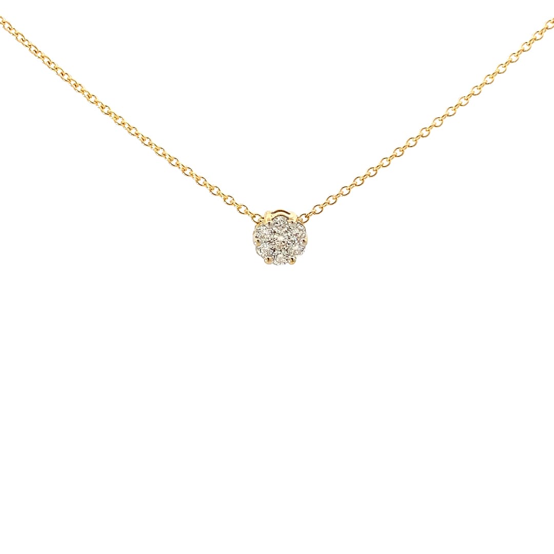 Ladies Diamond Slider Pendant Necklace