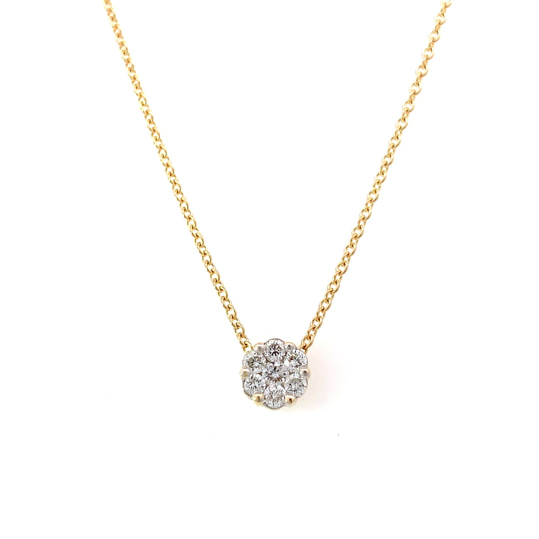 Ladies Diamond Slider Pendant Necklace
