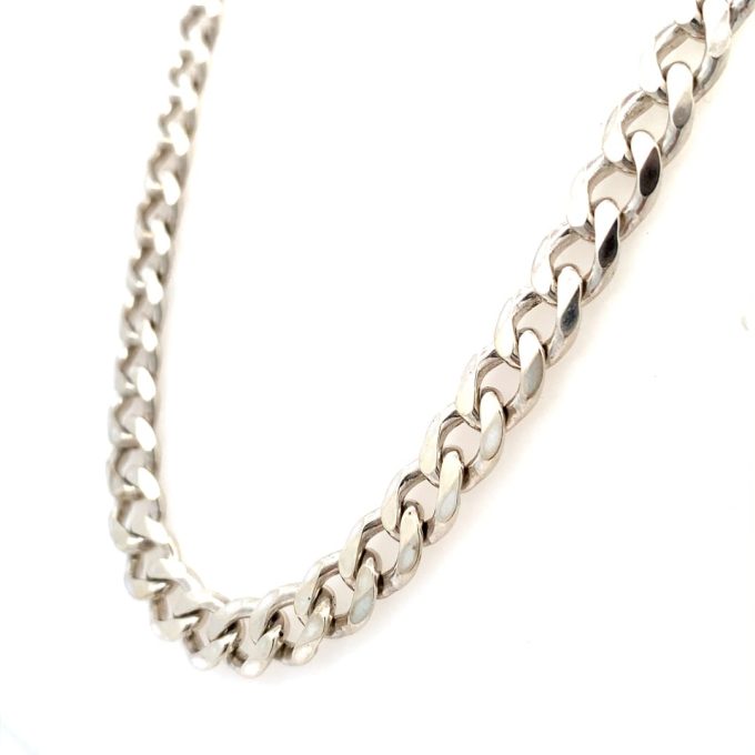 Heavy Weight Silver Curb Chain - 18"