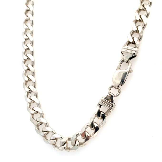 Heavy Weight Silver Curb Chain - 18"