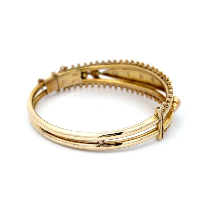 Antique Etruscan Revival Gold Bangle