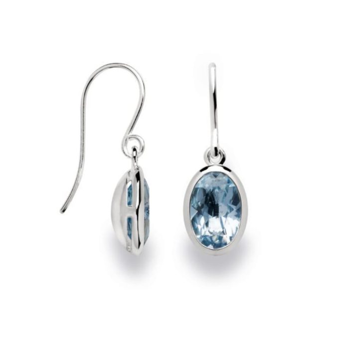 Bastian Silver Topaz Drop Earrings