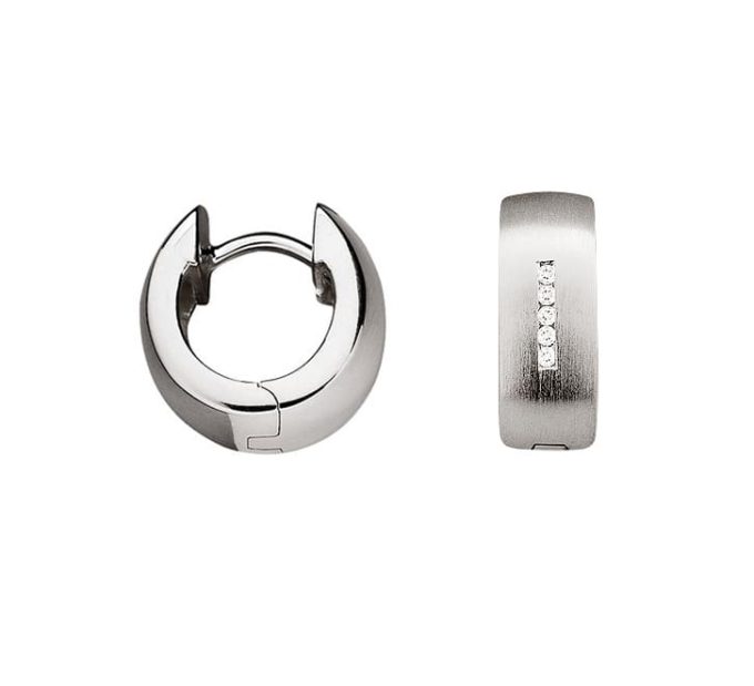 Bastian Diamond Set Huggie Earrings