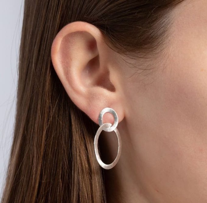 Bastian Eternity Silver Drop Earrings