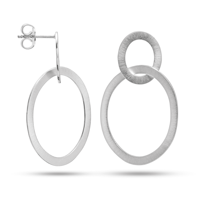 Bastian Eternity Silver Drop Earrings