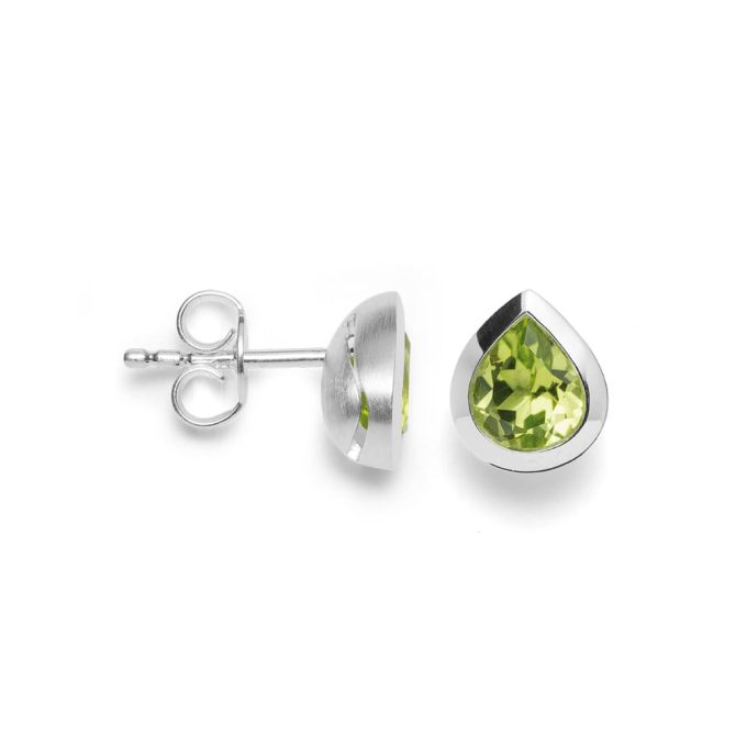 Bastian Pear Cut Peridot Stud Earrings