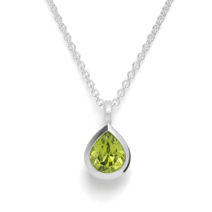 Bastian Pear Cut Peridot Necklace