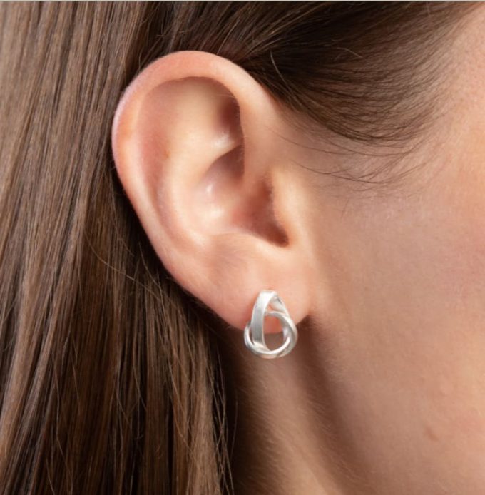 Bastian Silver Dynamic Stud Earrings