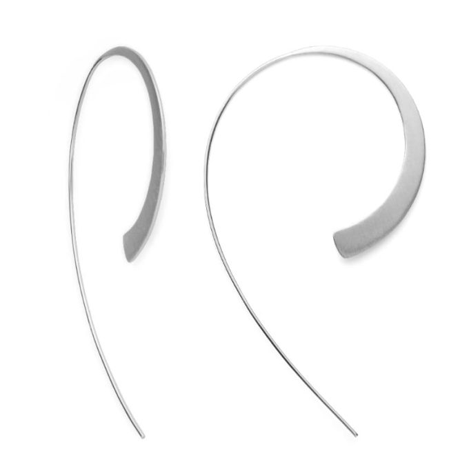Bastian Silver Swing Hoop Earrings