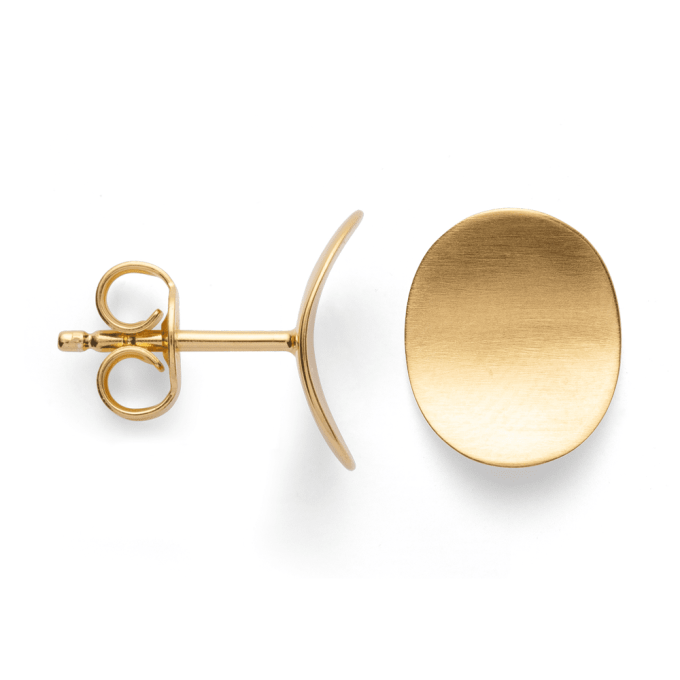 Bastian Gold Plate Round Stud Earrings