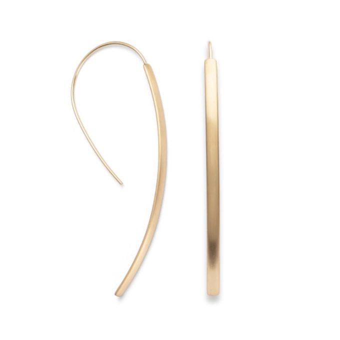 Bastian Straight Line Gold Drop Earrings