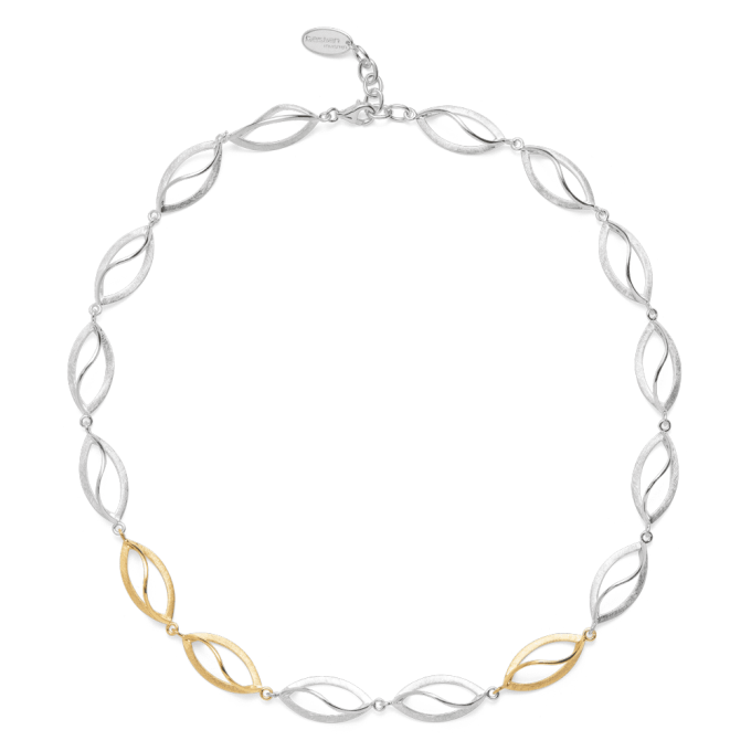 Bastian Multi Tone Navette Link Necklace
