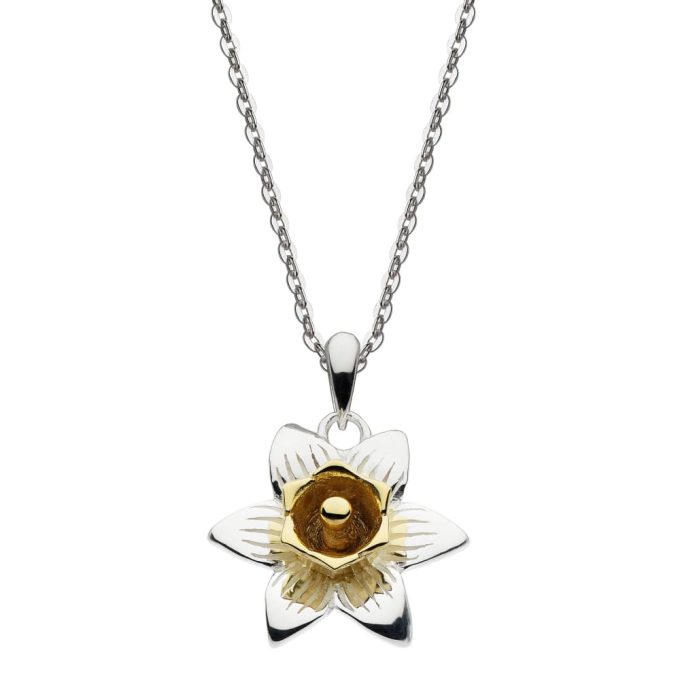 Silver Daffodil Multi Tone Necklace