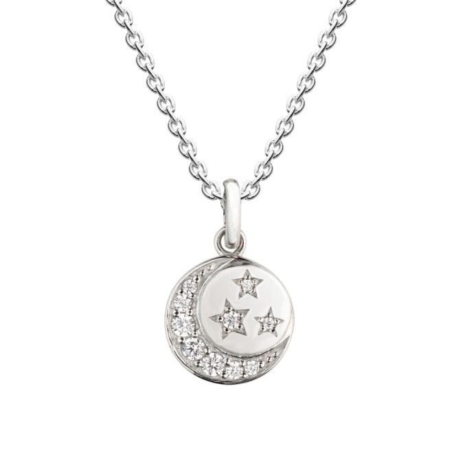 Silver Moon & Stars Necklace