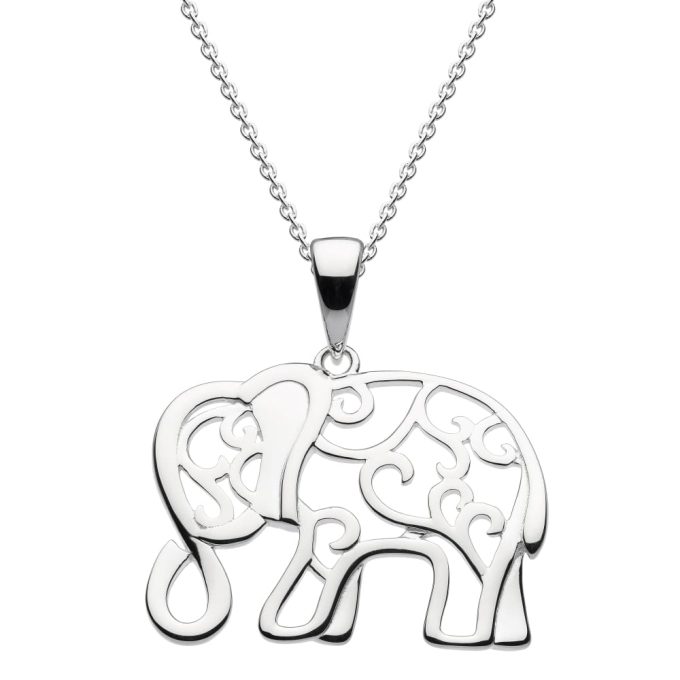 Silver Elephant Pendant Necklace