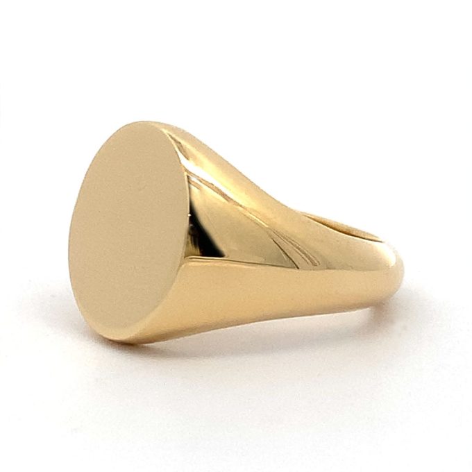 9ct Gold Ladies Heavy Oxford Signet Ring