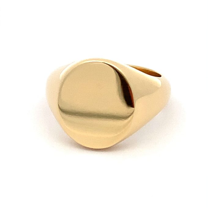 9ct Gold Ladies Heavy Oxford Signet Ring