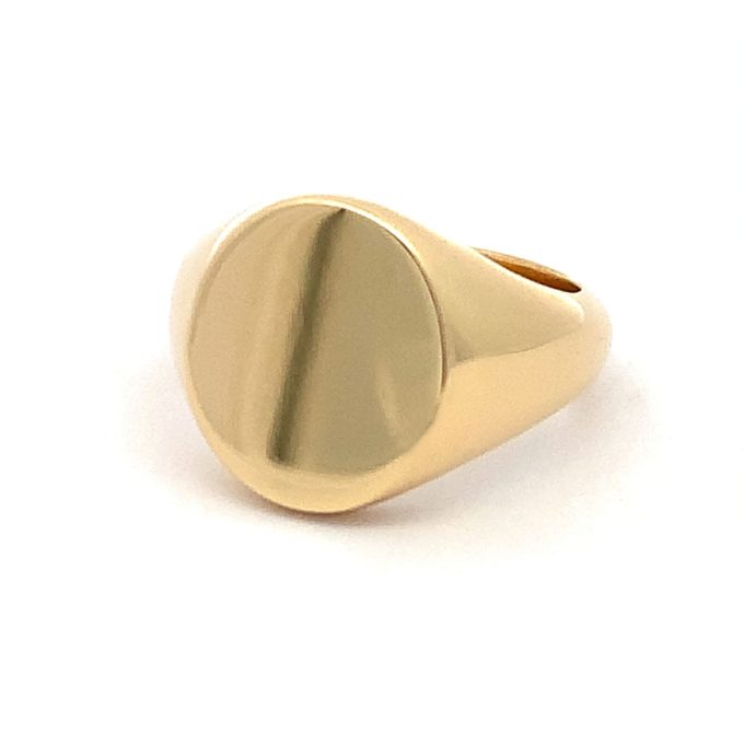 9ct Gold Ladies Heavy Oxford Signet Ring