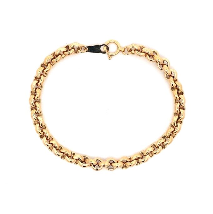 18ct Yellow Gold Heavy Belcher Link Bracelet