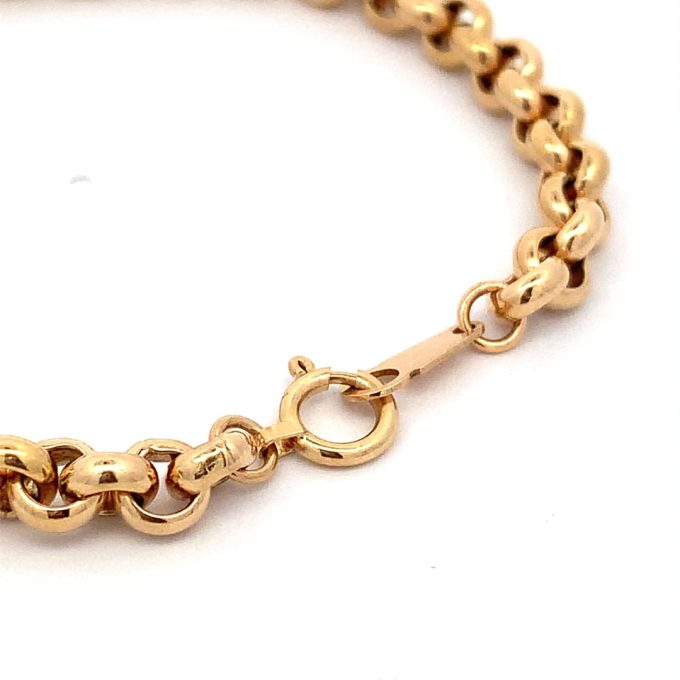 18ct Yellow Gold Heavy Belcher Link Bracelet