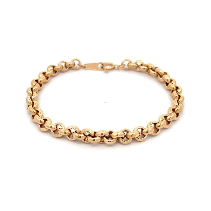 18ct Yellow Gold Heavy Belcher Link Bracelet