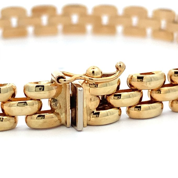 Yellow Gold Brick Link Bracelet