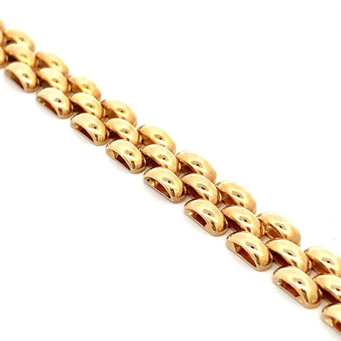 Yellow Gold Brick Link Bracelet
