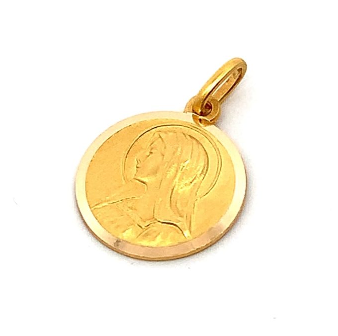 Small 18ct Gold Virgin Mary Pendant