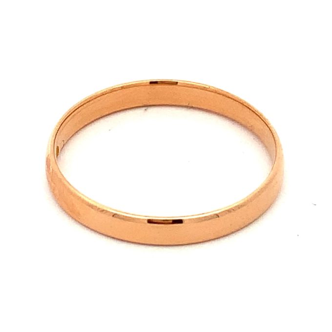 Antique 22ct Rose Gold Band - 2.5mm