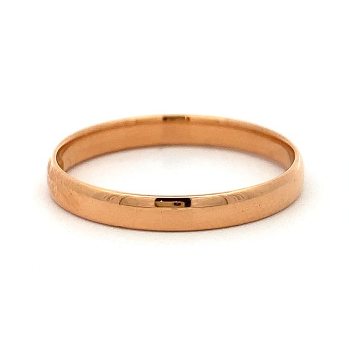 Antique 22ct Rose Gold Band - 2.5mm