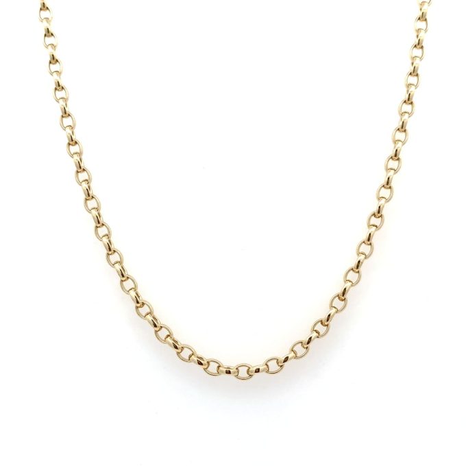 9ct Gold Oval Belcher Link Chain - 21 Inch