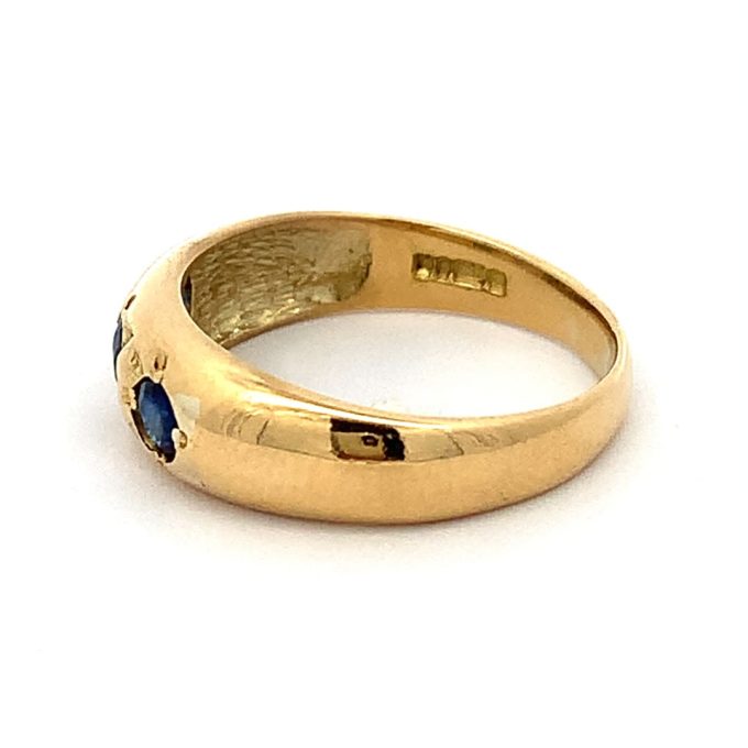 Yellow Gold Sapphire Bombe Ring