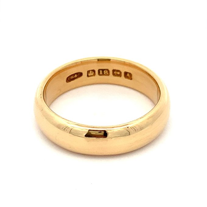 Vintage 18ct Gents Gold Band 6mm