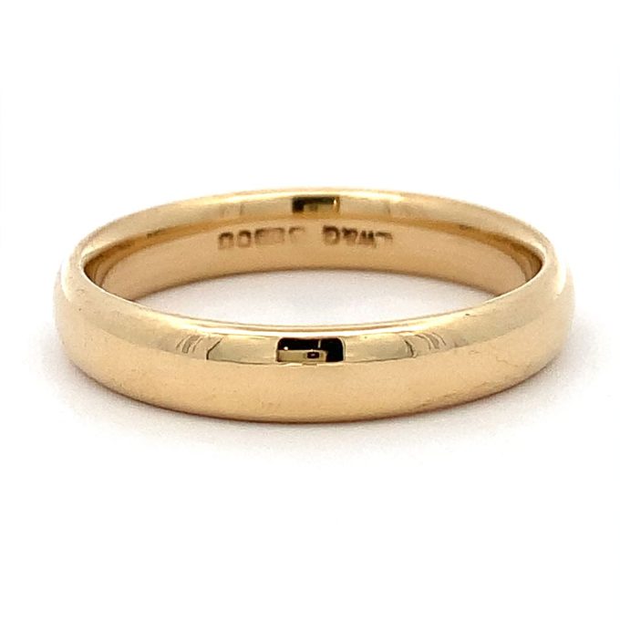 9ct Gents Gold Court Band 4mm