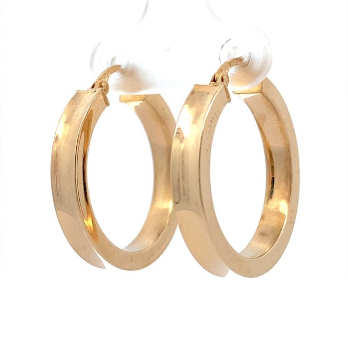 Large Yellow Gold Hoop Earrings